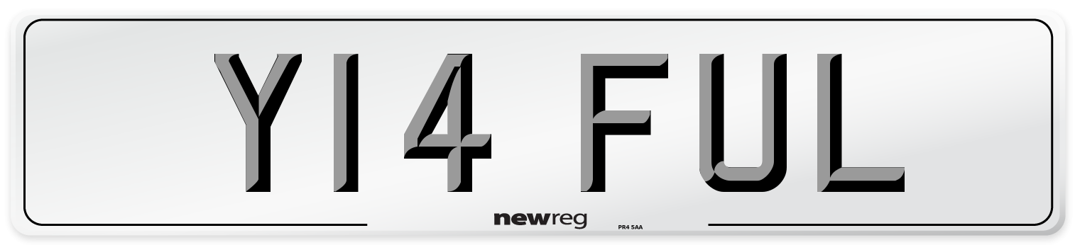 Y14 FUL Number Plate from New Reg